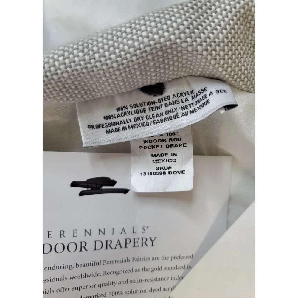 large Restoration Hardware Perennials Curtain Panel 100